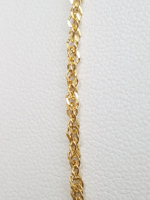 Singapore Link 16 1/4" Necklace in 14k Yellow Gold