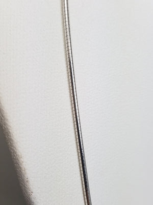 Chic 20.25" 14k White Gold Semi Rigid Snake Chain Necklace
