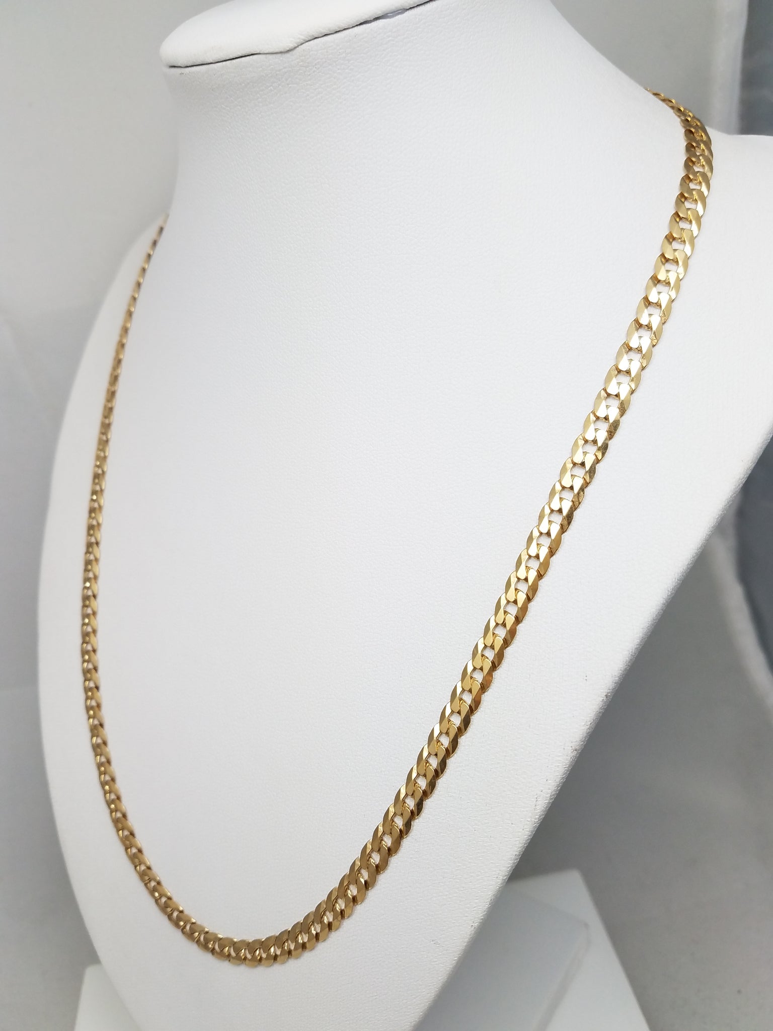 Popular 20.5" Solid 10k Yellow Gold Curb Link Chain