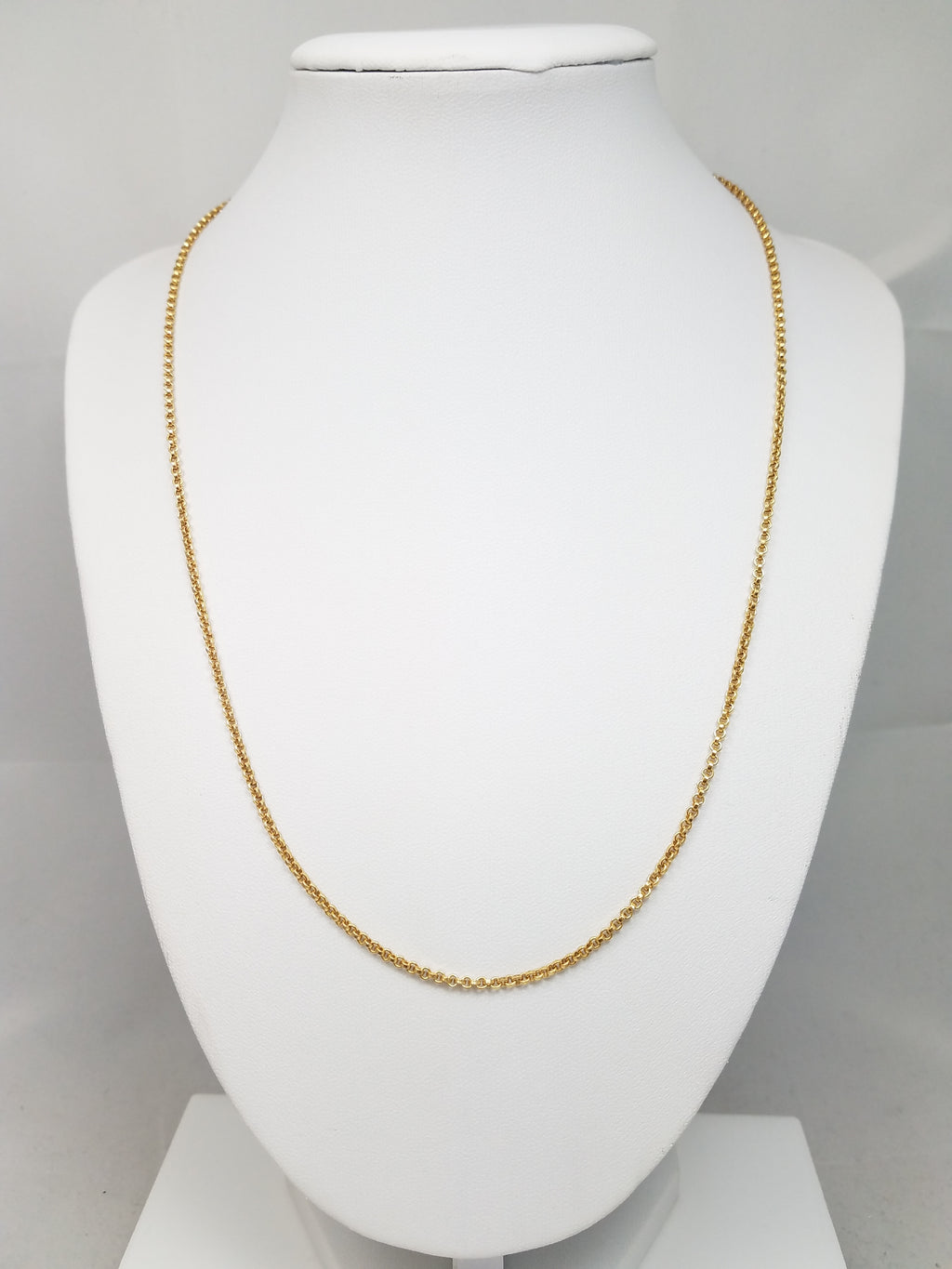 Enduring 20" 18k Yellow Gold Rolo Link Chain