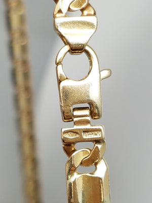 Stately 20.25" Solid 10k Yellow Gold Fancy Link Chain Necklace