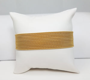 Radiant 18k Yellow Gold 12-Strand 7.5" Bracelet - New!