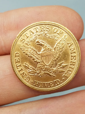 Gorgeous 1900 US Indian Head $5 Gold Coin