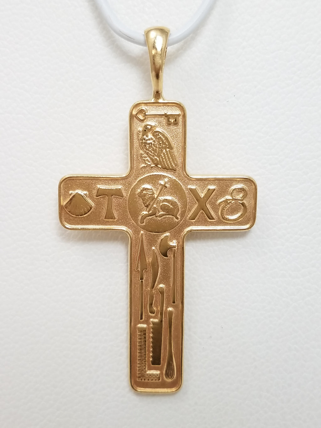 Divine 14k Yellow Gold Apostle Cross Pendant