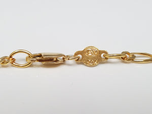 Classic 20" Solid 14k Yellow Gold Figaro Link Chain Necklace