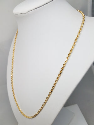 Like-New 14k Yellow Gold 20" Solid Rope Chain
