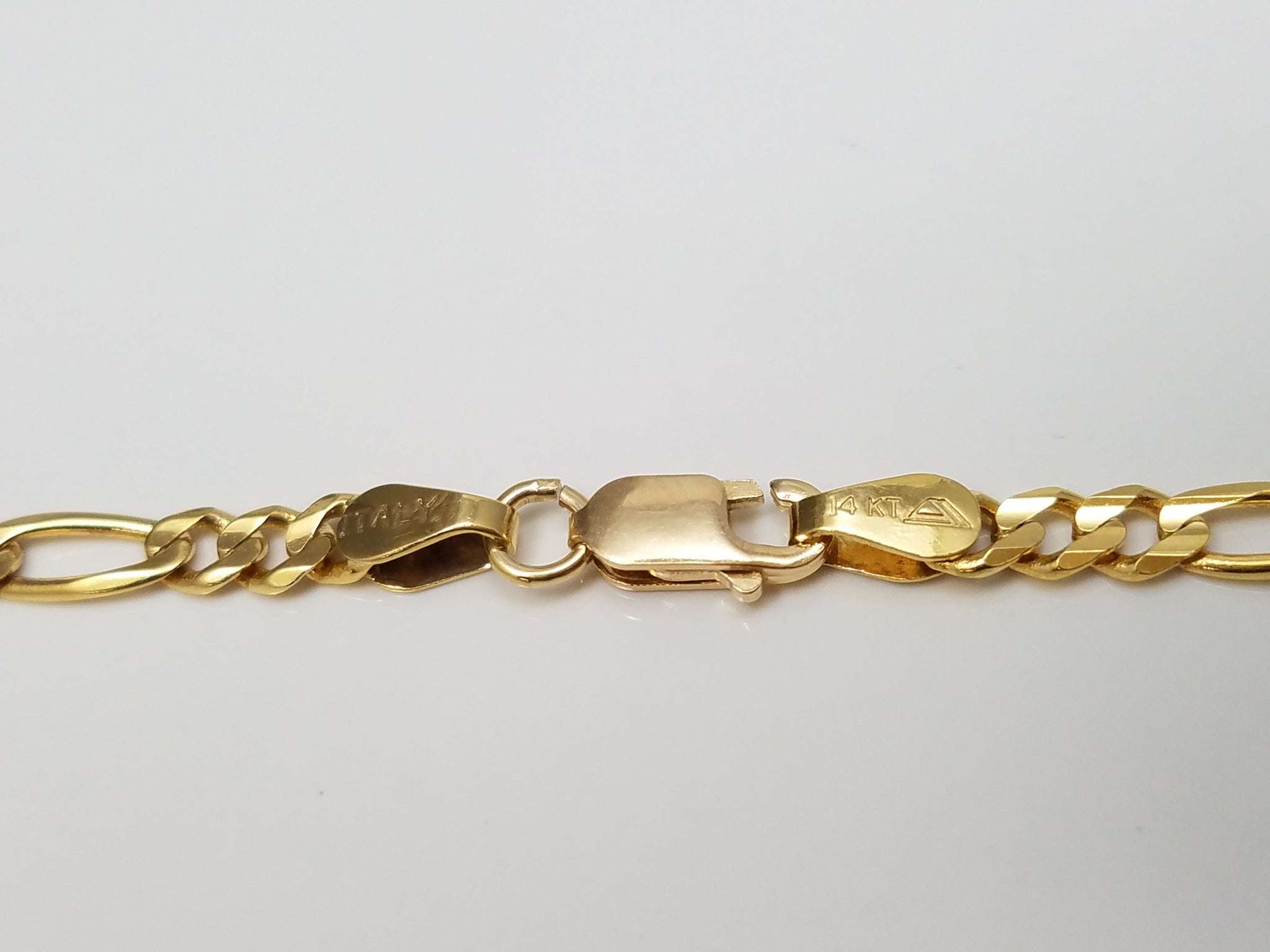 14k Yellow Gold Figaro Link 19.75" Necklace
