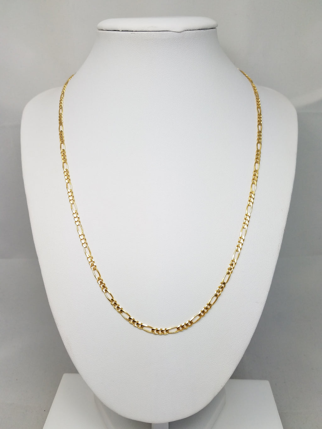 14k Yellow Gold Figaro Link 19.75" Necklace