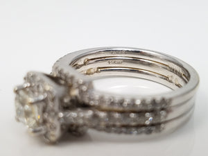 Classic 14k White Gold Natural Diamond Engagement Ring