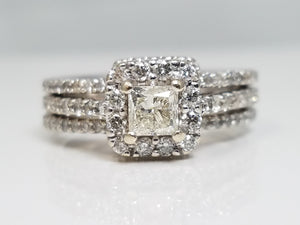 Classic 14k White Gold Natural Diamond Engagement Ring