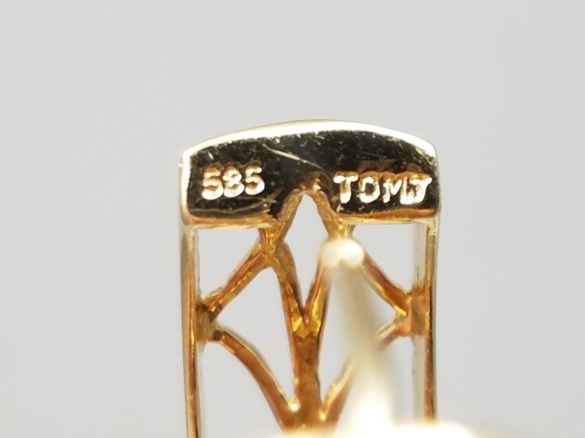 Fancy 14k Yellow Gold Diamond Hoop Earrings