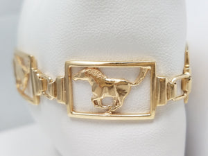 14k Yellow Gold Equestrian 7.5" Bracelet