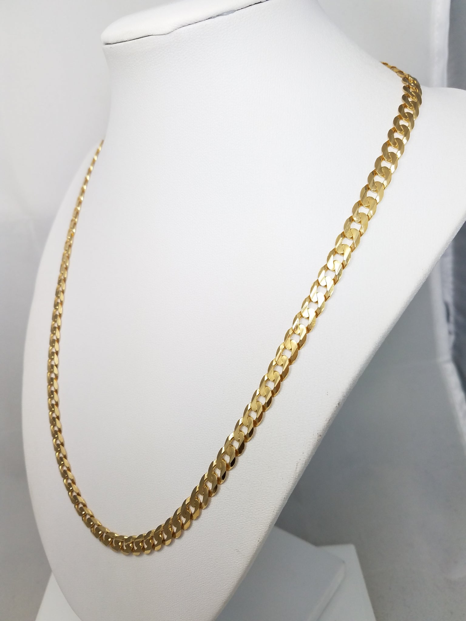 Dynamic 20" Solid 10k Yellow Gold Curb Link Chain Necklace
