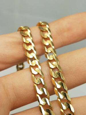 Dynamic 20" Solid 10k Yellow Gold Curb Link Chain Necklace