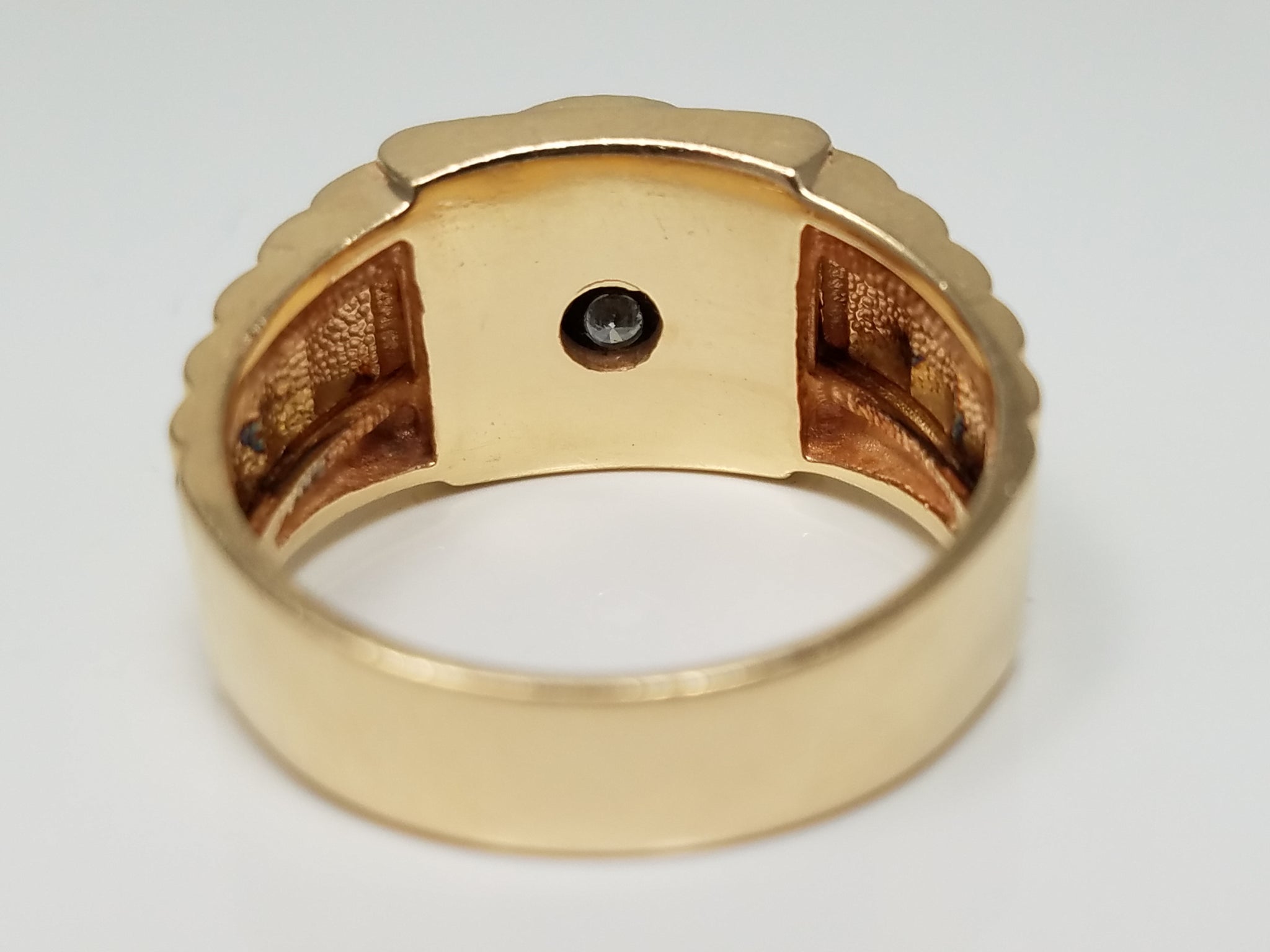 Men's 14k Yellow Gold Natural Diamond Ring
