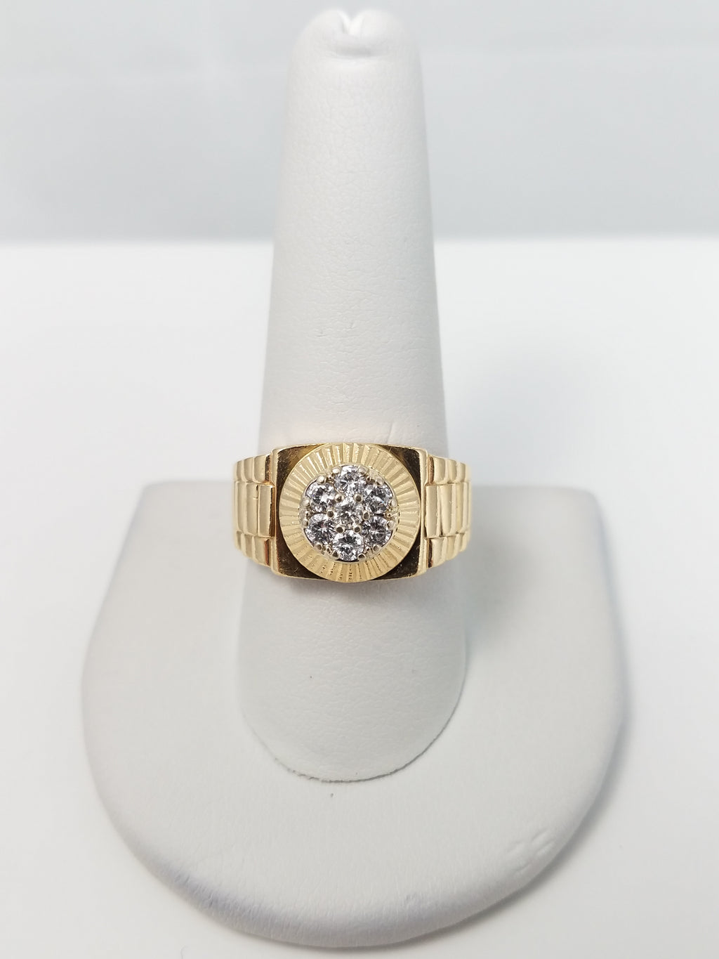 Men's 14k Yellow Gold Natural Diamond Ring