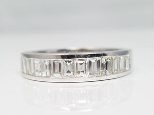 Luxurious 14k White Gold Natural Diamond Anniversary Ring Band