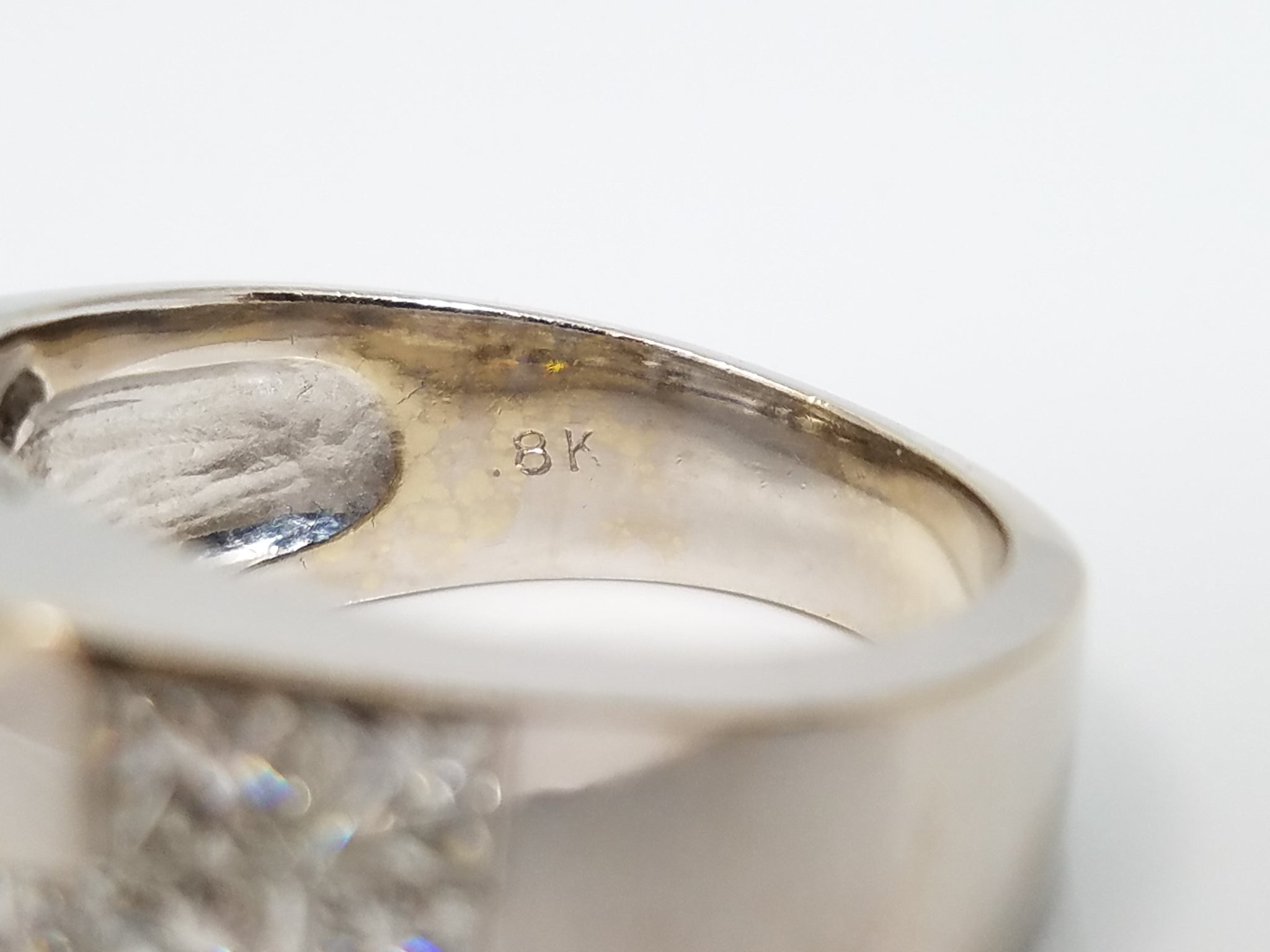 Fantastic Unisex 18k White Gold Natural Diamond Custom Ring