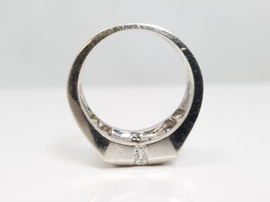 Fantastic Unisex 18k White Gold Natural Diamond Custom Ring