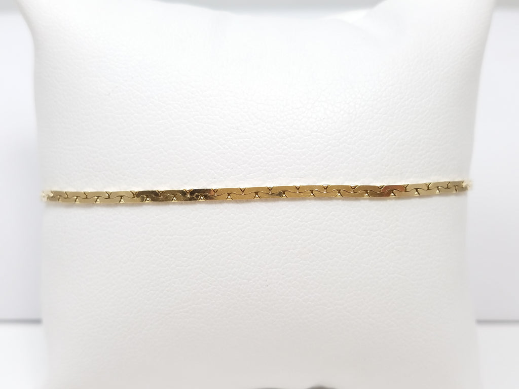 14k Yellow Gold "C" Link 8.25" Bracelet