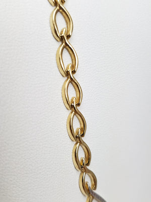 Extravagant 10k Two Tone Gold 17.5" Graduated Necklace