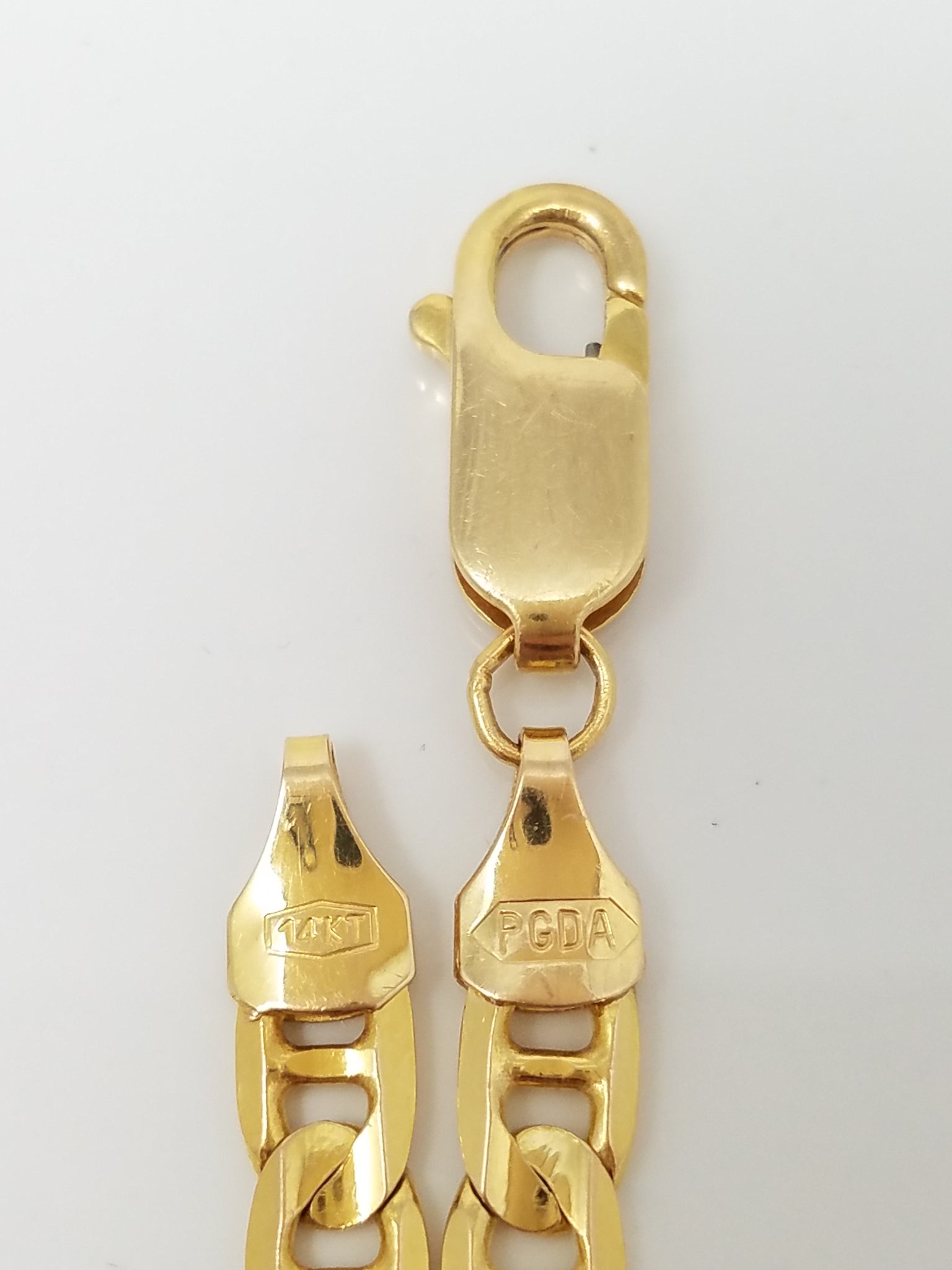 Well-Made Solid 14k Yellow Gold 7" Mariner Link Bracelet Italy