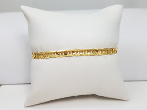 Well-Made Solid 14k Yellow Gold 7" Mariner Link Bracelet Italy