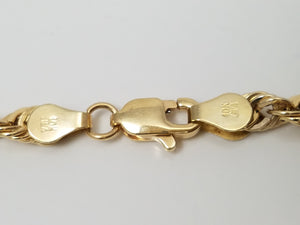 Classic 20" 10k Hollow Yellow Gold Rope Chain Necklace