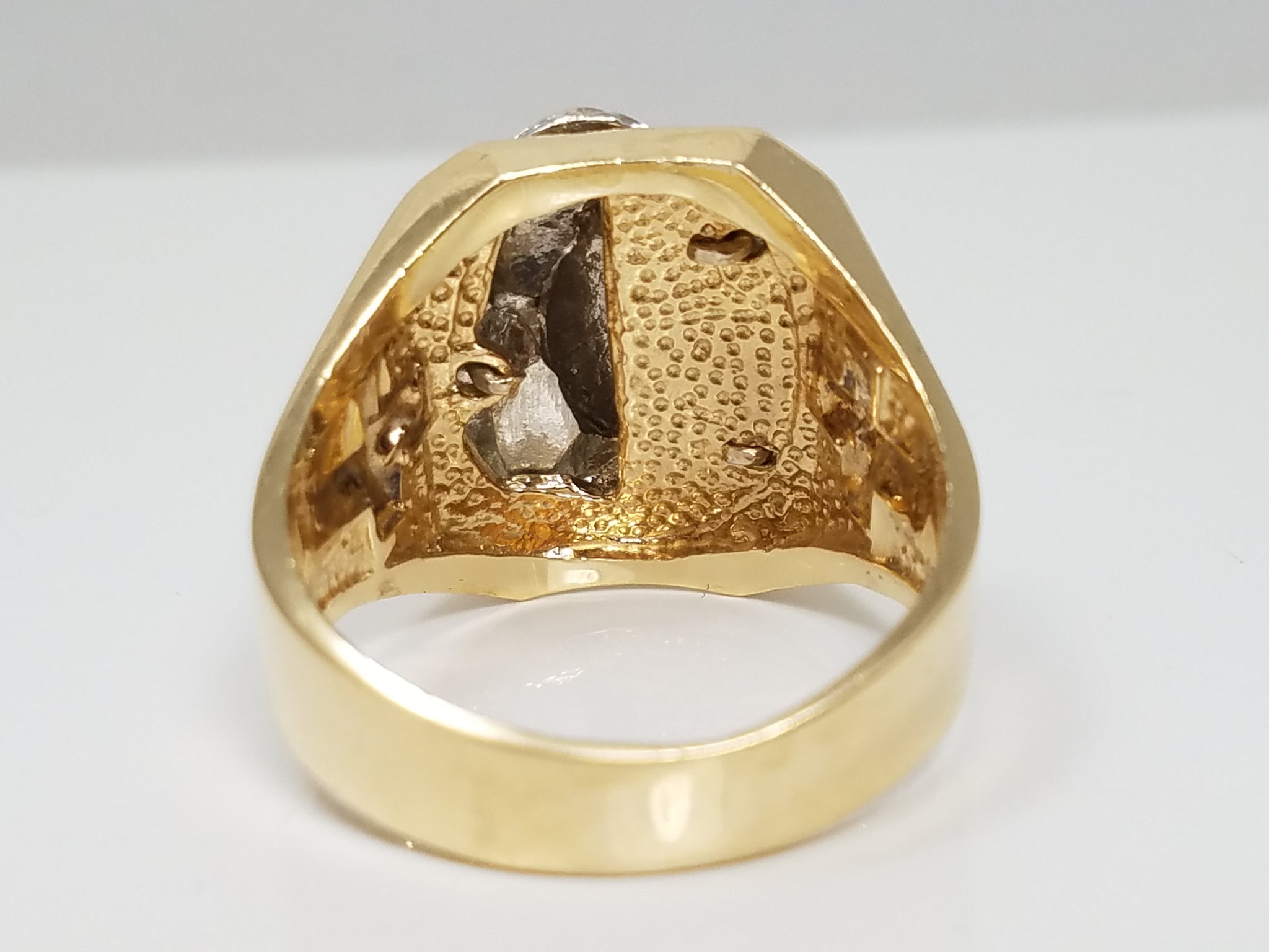 Divine 14k Two Tone Gold Jesus Ring