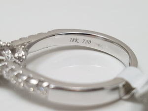 Exquisite New 18k White Gold Natural Diamond Engagement Ring Mount