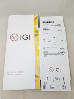 NEW IGI Certified 1.81ct Cushion Brilliant Lab Grown Diamond VS1 F