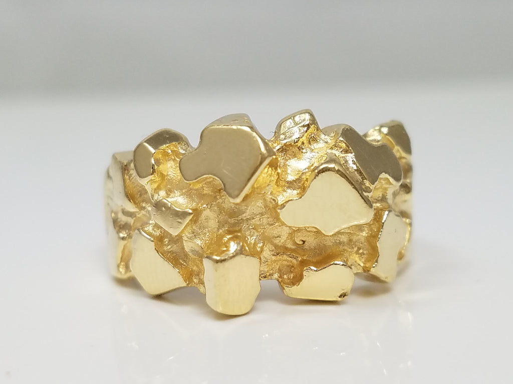 Classic 14k Yellow Gold Nugget Ring