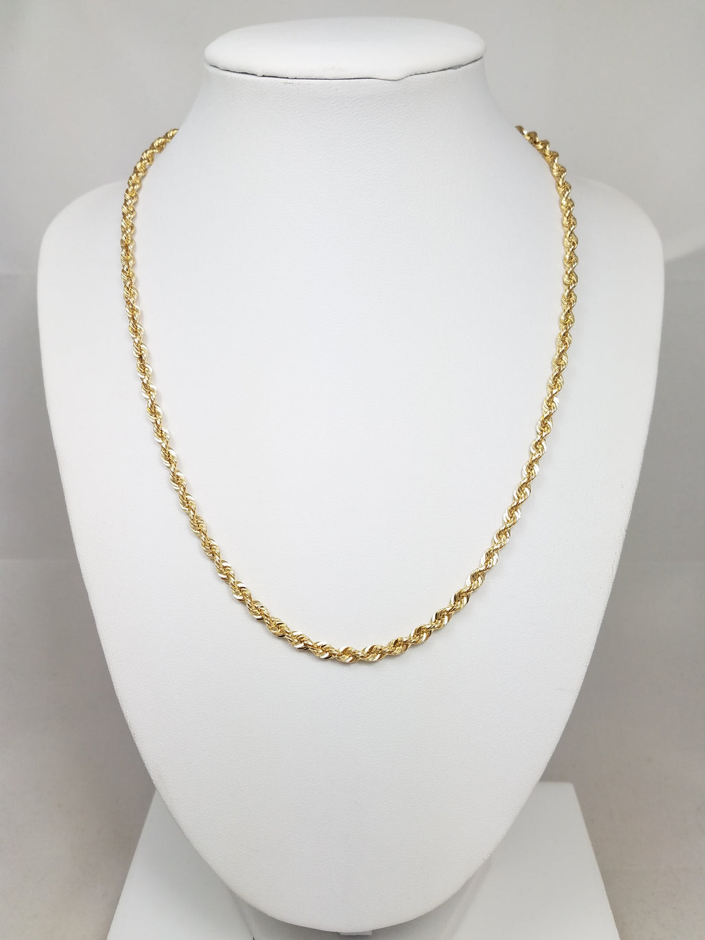 NEW 14k Yellow Gold 18" Hollow Rope Chain
