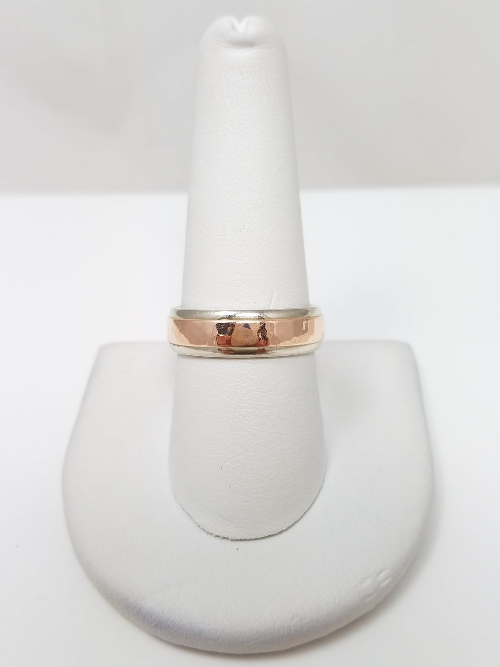 Dazzling 14k Two Tone Gold Wedding Ring Band