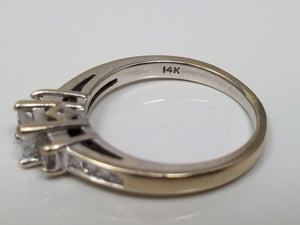 Classy 14k White Gold 0.50ctw Natural Diamond Engagement Ring