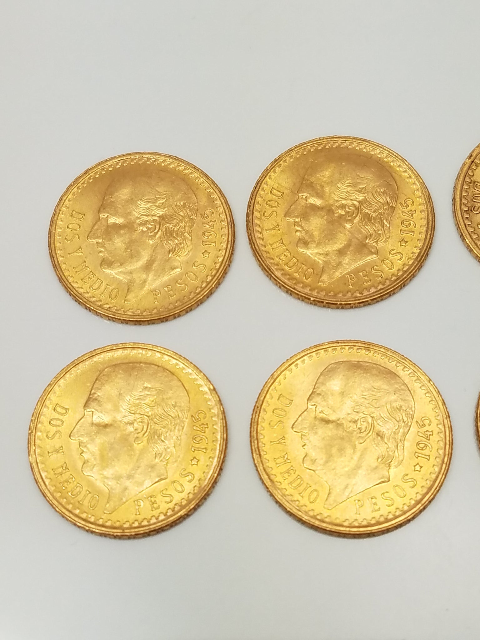 Eight Majestic 2.50 Mexican Pesos