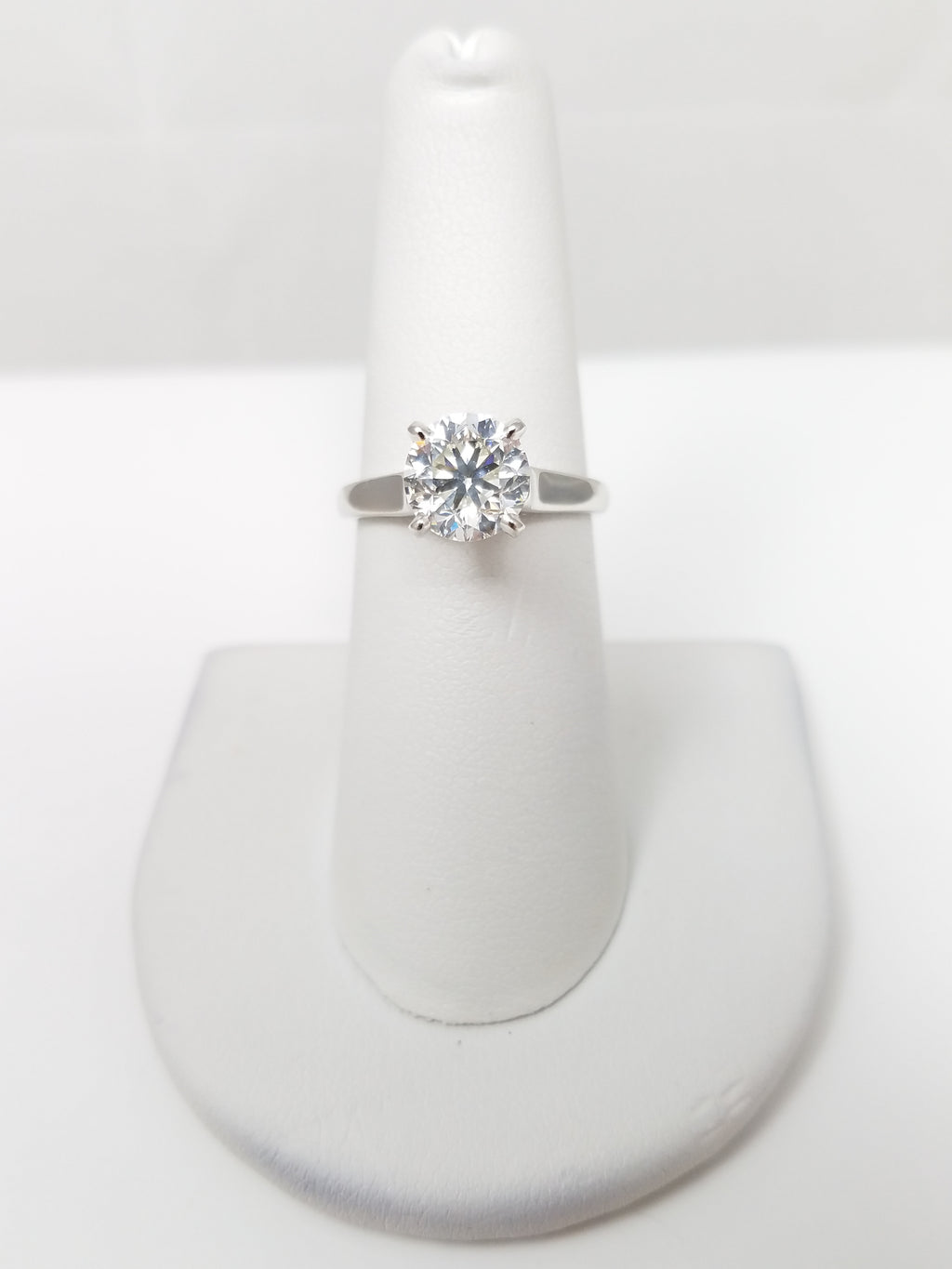 GIA Certified 2ct Natural Diamond 14k White Gold Engagement Ring (SI1 H)