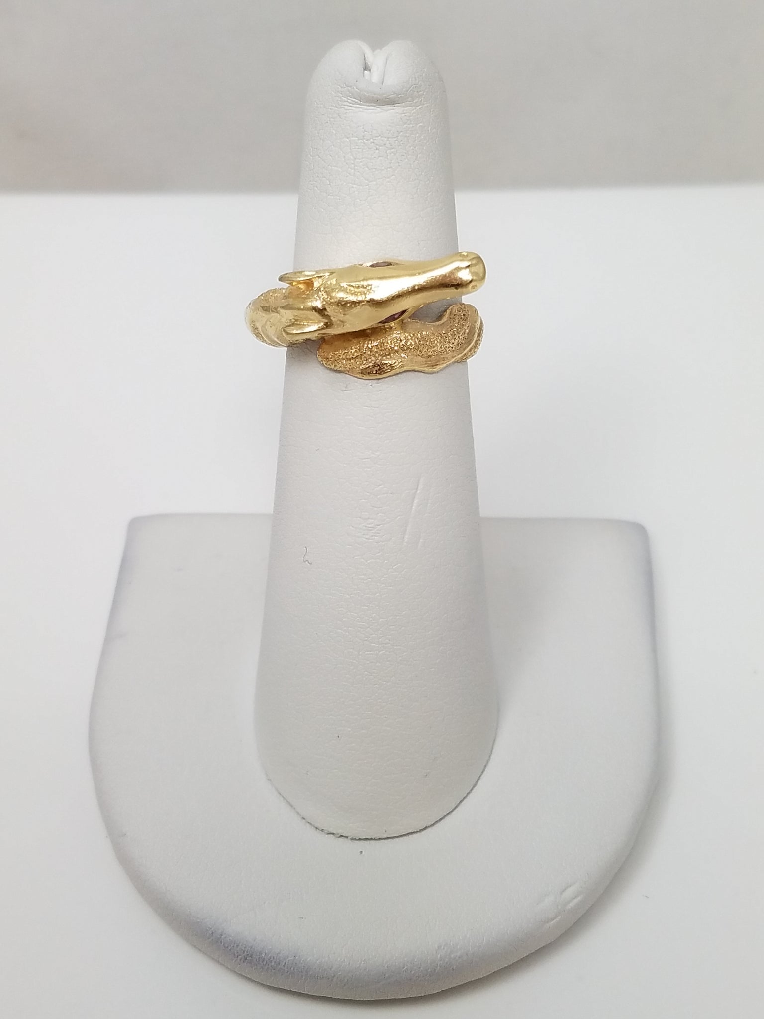 For All You Horse Lovers  Gorgeous 14k Yellow Gold Natural Ruby Horse Ring