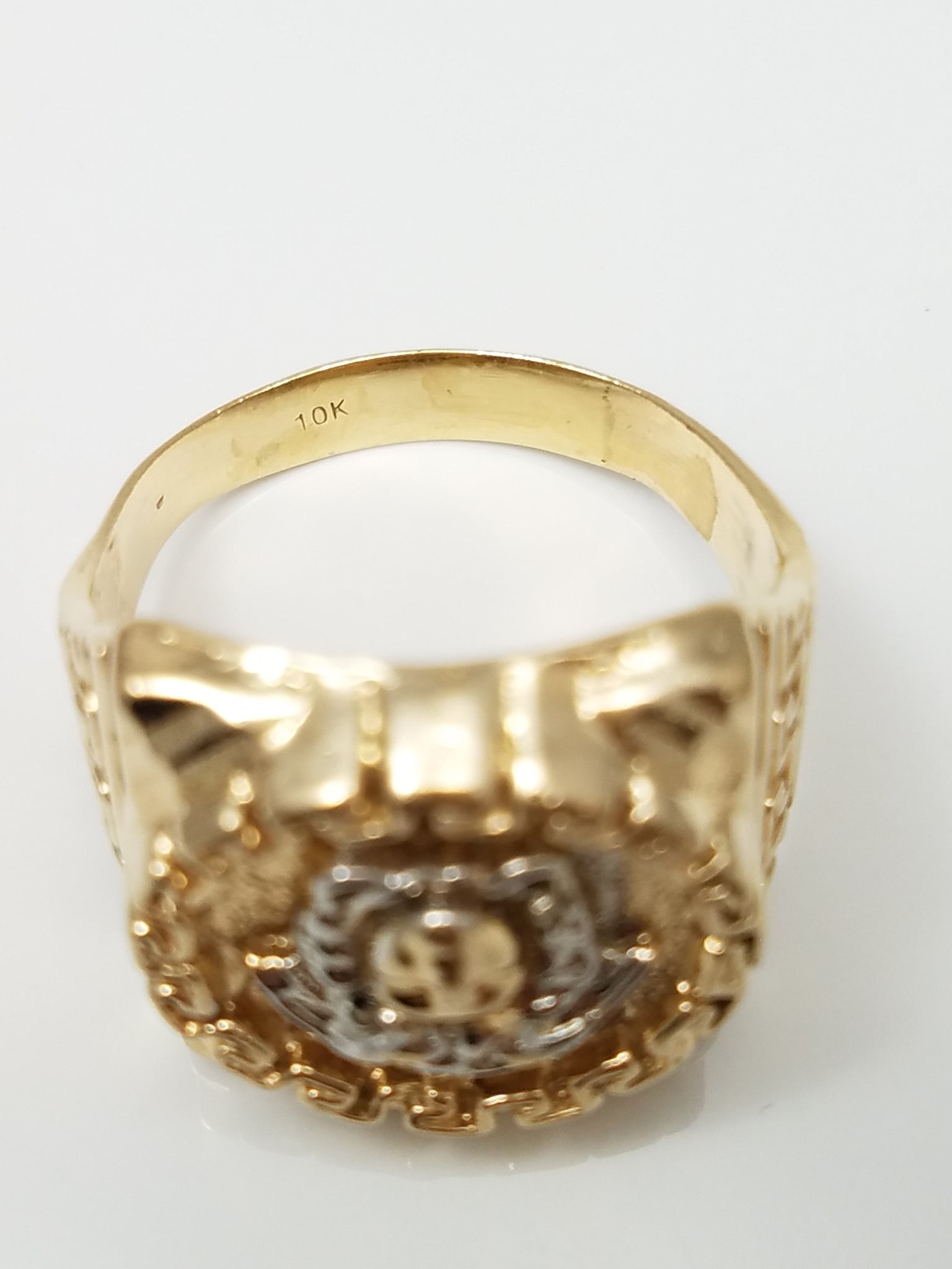 Dapper Men's 10k Two Tone Gold Mask Ring