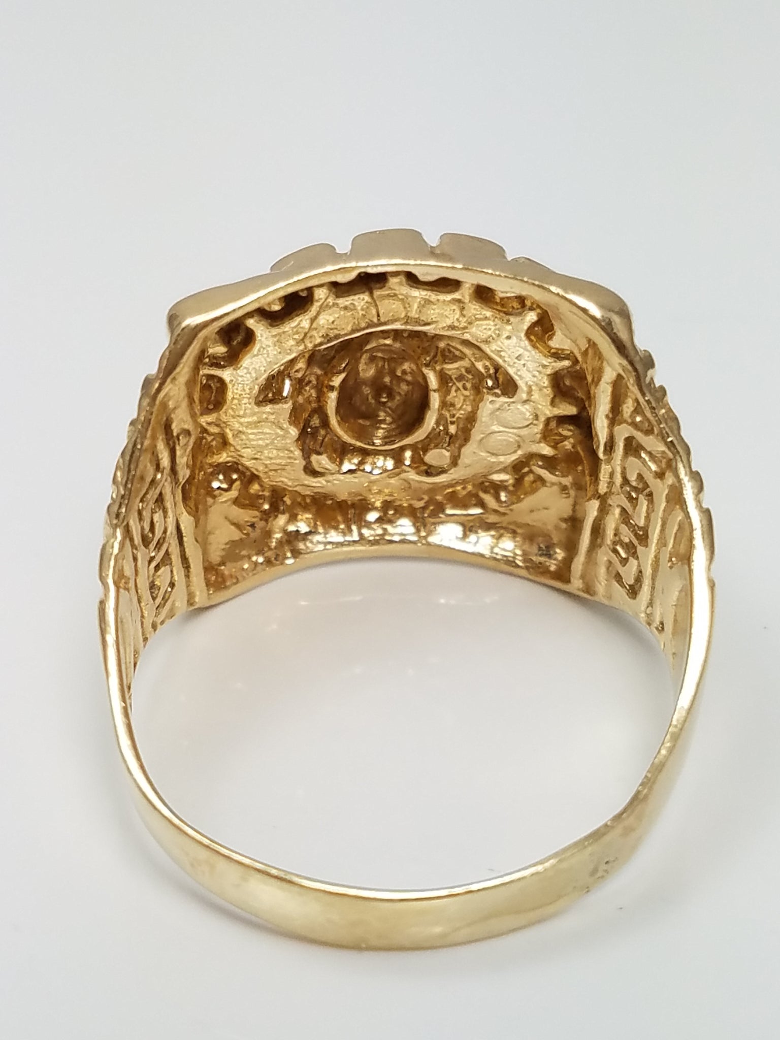 Dapper Men's 10k Two Tone Gold Mask Ring