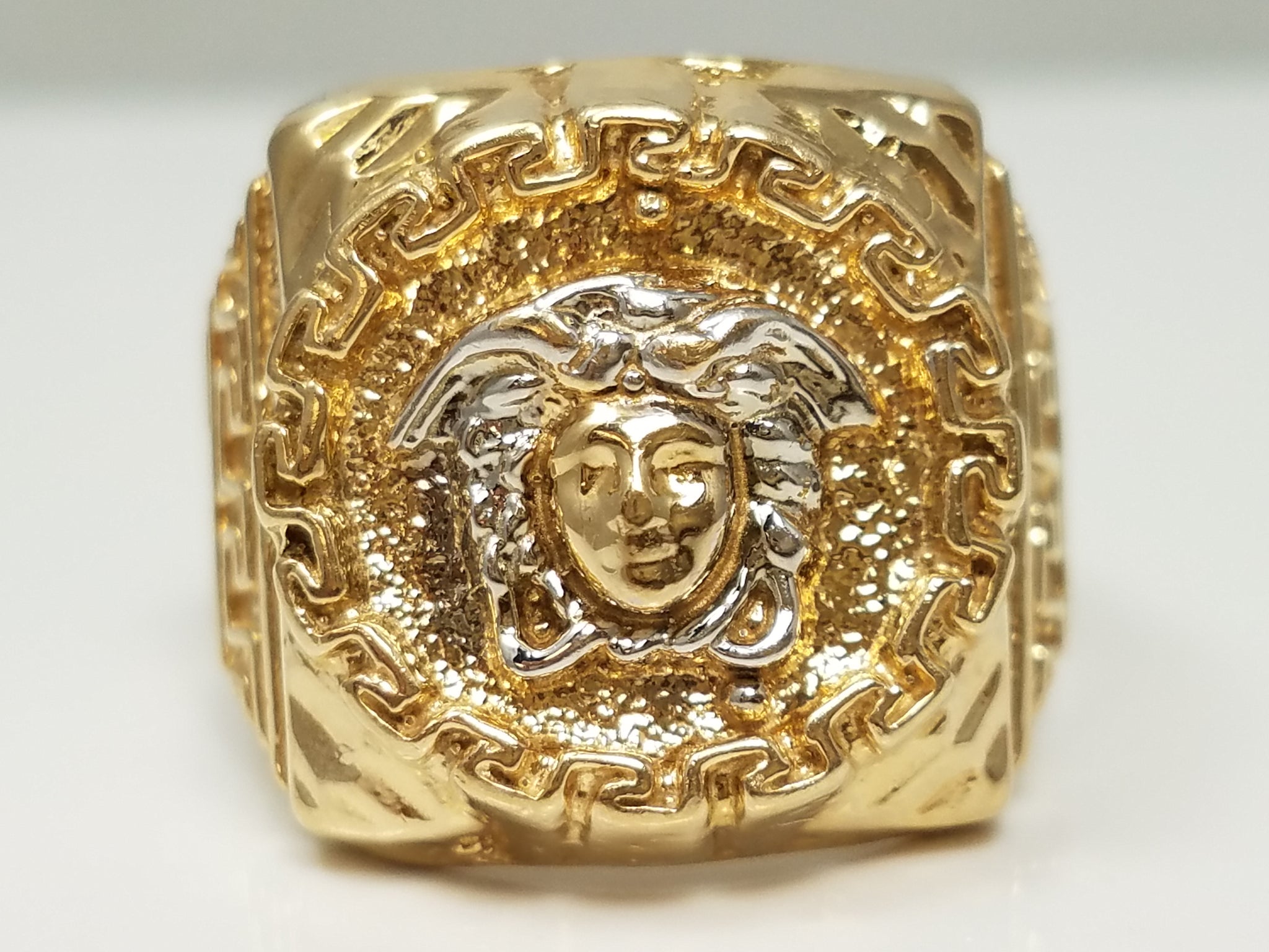 Dapper Men's 10k Two Tone Gold Mask Ring