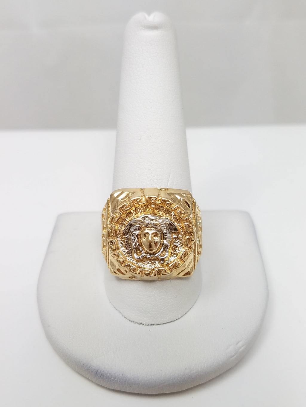 Dapper Men's 10k Two Tone Gold Mask Ring