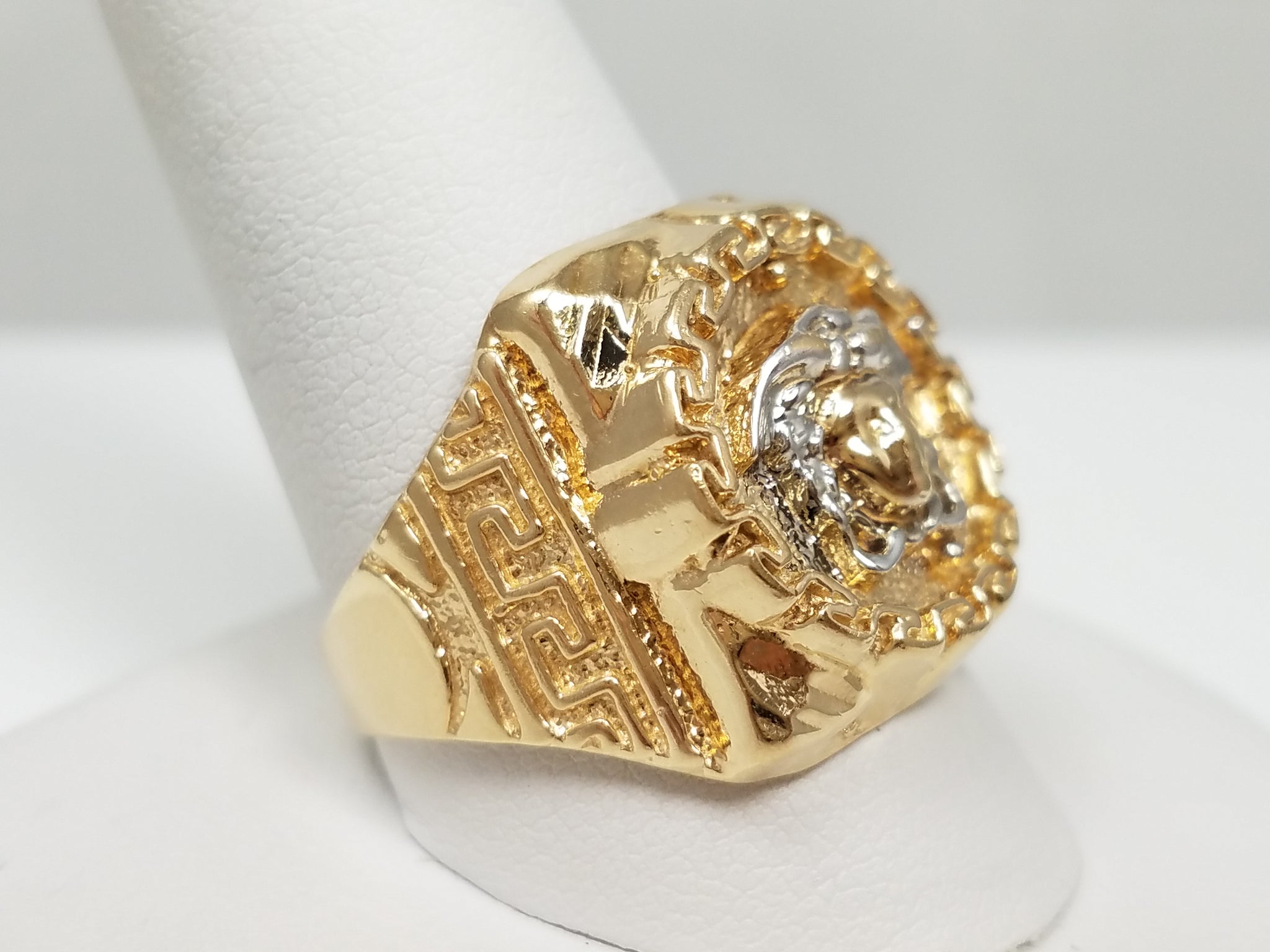 Dapper Men's 10k Two Tone Gold Mask Ring