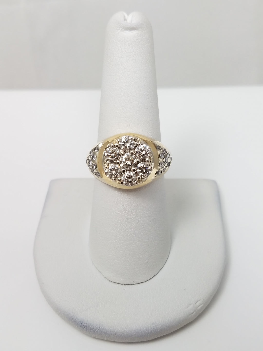 Men's Dapper 14k Yellow Gold 1.20ctw Natural Diamond Custom Ring