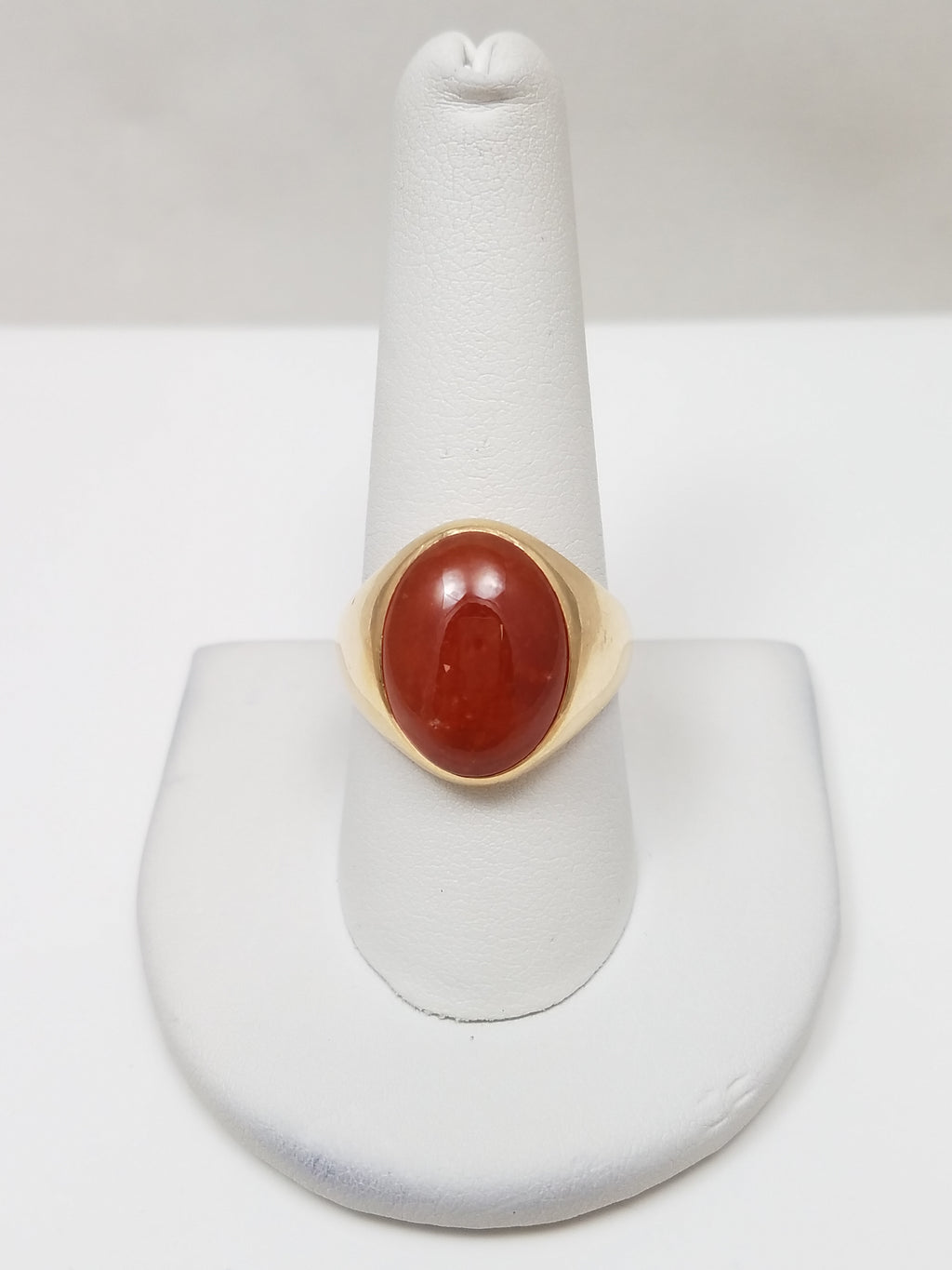 Magical 14k Yellow Gold Natural Jade Custom Ring