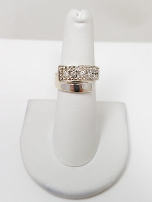 Dazzling 14k White Gold Natural Diamond Ring Band