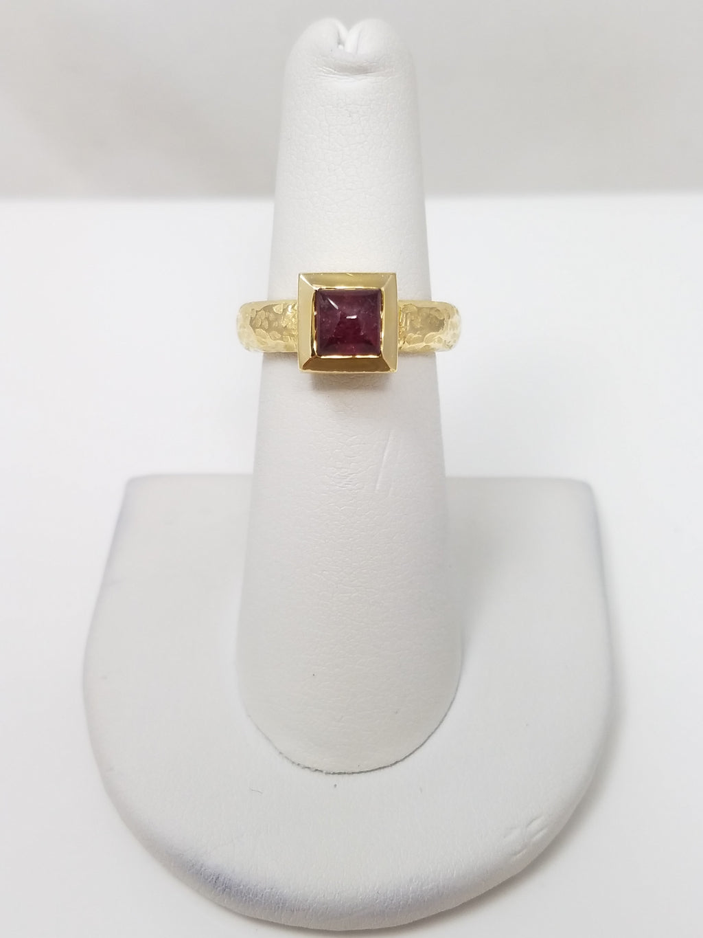 Dynamic 14k Yellow Gold Natural Tourmaline Hand Made Ring