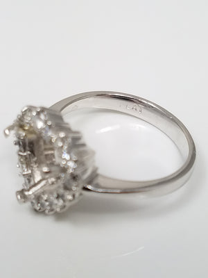 Exclusive Platinum Natural Diamond Engagement Ring Mount