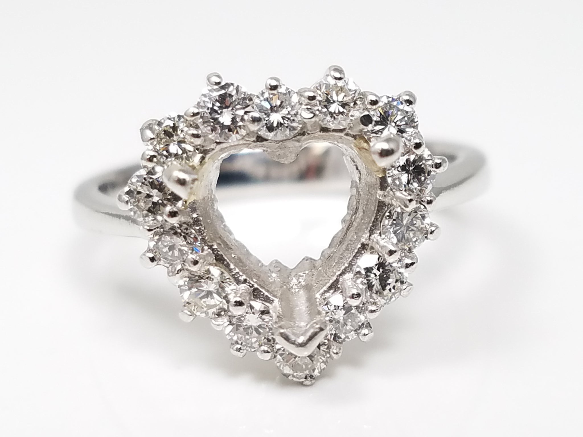 Exclusive Platinum Natural Diamond Engagement Ring Mount