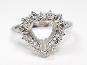 Exclusive Platinum Natural Diamond Engagement Ring Mount